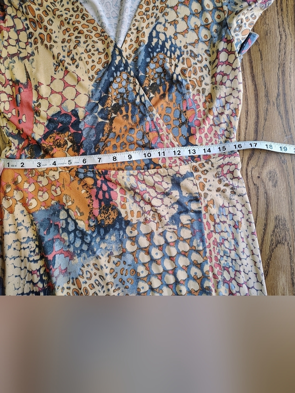 Lascana Maxi Dress — Multi-printed orange asymmetrical Ruffles side slit sz M. - Picture 12 of 16
